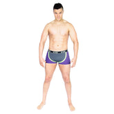 Men's Thor Shorts - Purple / Charcoal / Apple Green